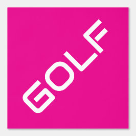 GOLF Moderner Weißer Text Hellrosa Hintergrund Tapete