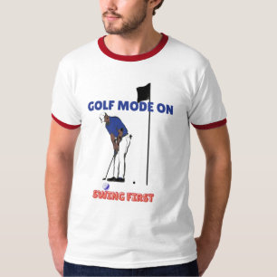 Golf-Modus AN: Erst Schwung Lustige Golfer-Grafi T-Shirt