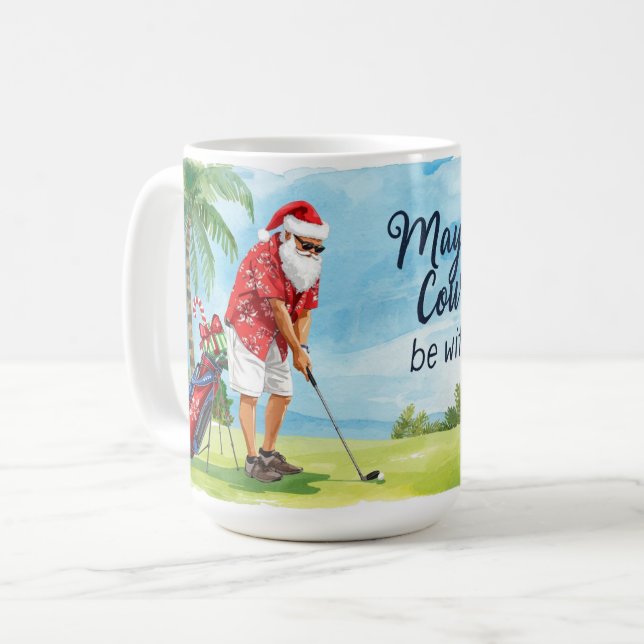 Golf  Möge der Platz an Weihnachten mit dir sein Kaffeetasse (Vorderseite Links)