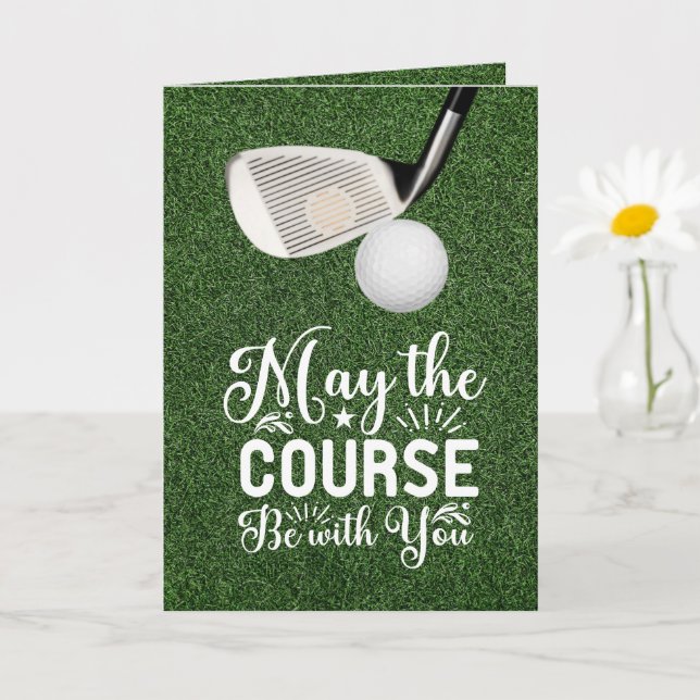Golf Möge der Platz bei Ihnen sein Karte (Kleine Pflanze)