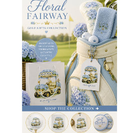 Golf-Mom-Hortensien-Blumengolfwagen Mittlere Geschenktüte