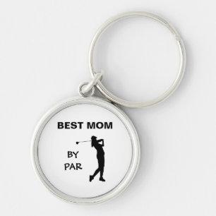 Golf Mommy Golfer Pun Mutter Tag Beste Mama Par Schlüsselanhänger