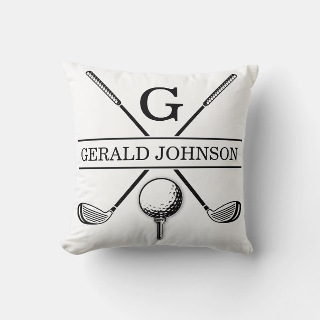 Golf Monogram Design Kissen (Vorderseite)