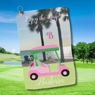 Golf Monogram Name Golf Handtuch