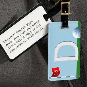 Golf Monogramm größter Golfspieler Gepäckanhänger