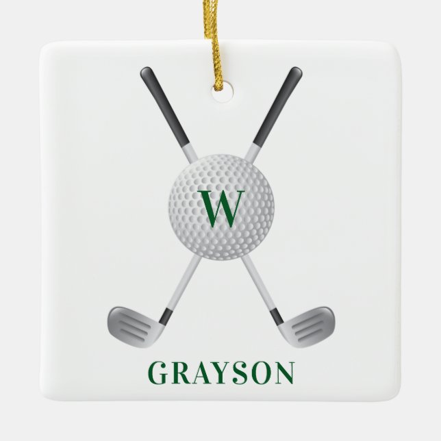 Golf-Monogramm  Keramikornament (Vorderseite)