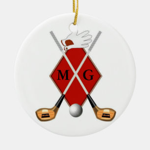 Golf-Monogramm-Verzierung Keramikornament