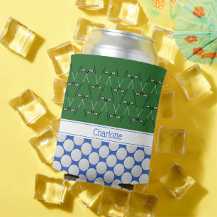 Golf-Motivmuster individuelle Name grün Dosenkühler
