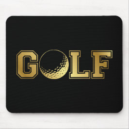 Golf Mouse Pad in Schwarz und Gold Mousepad