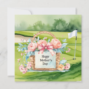 Golf Muttertags-Blumenstrauß auf dem Golfplatz Karte
