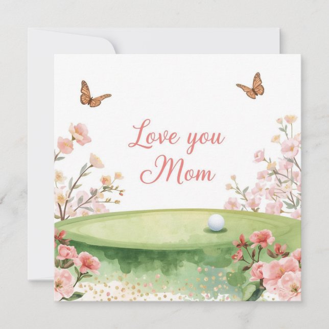 Golf-Muttertagskarte für Mama  Karte (Vorderseite)