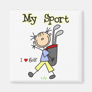 Golf My Sport T - Shirt und Geschenke Magnet