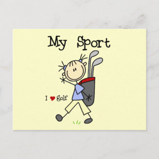 Golf My Sport T - Shirt und Geschenke Postkarte