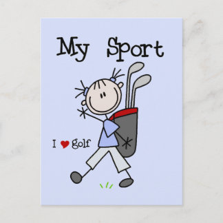 Golf My Sport T - Shirt und Geschenke Postkarte