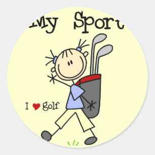 Golf My Sport T-Shirts und Geschenke Runder Aufkleber
