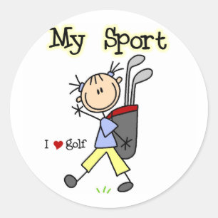 Golf My Sport T-Shirts und Geschenke Runder Aufkleber