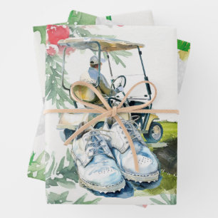 Golf nach dem Motto Golfer Geschenkpapier Set