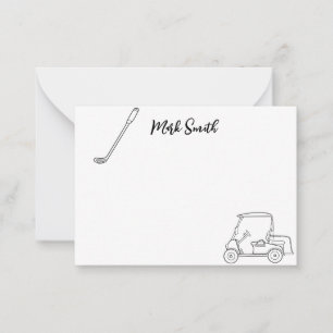 Golf nach dem Motto Name für Golfer Note Card Mitteilungskarte