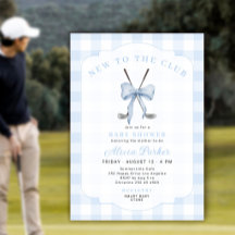 Golf-Neuling im Club blau kariert Baby-Junge-Showe