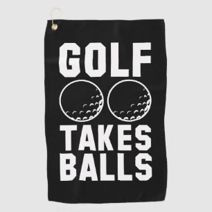 Golf nimmt Bälle Golfhandtuch