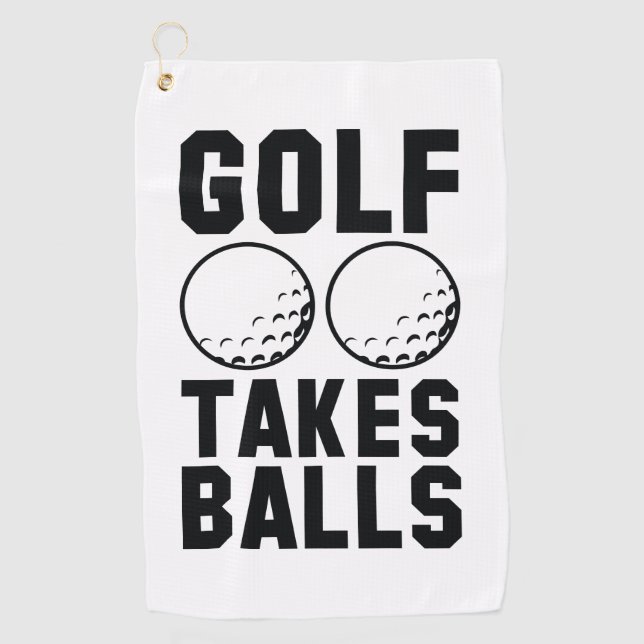 Golf nimmt Balls Golfhandtuch (Vorderseite)