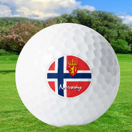 Golf Norwegen & Norwegische Flagge / Golf Ball
