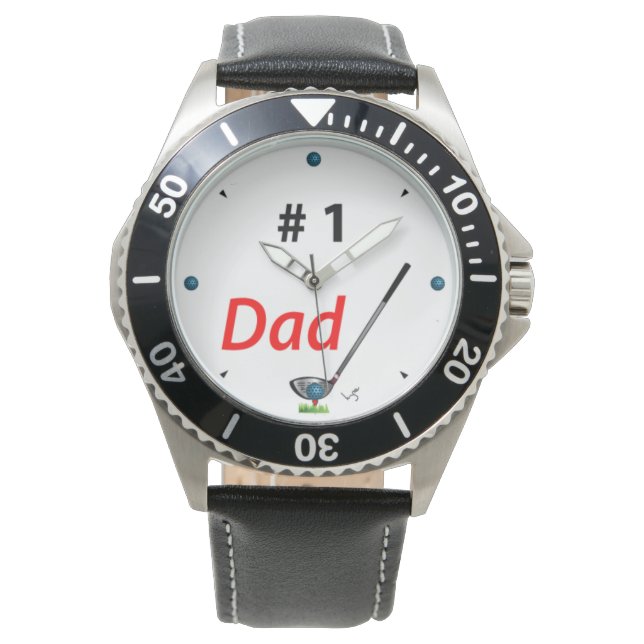 GOLF Nummer Eins VATER, Golfclub, Cool Mens Watch Armbanduhr (Vorderseite)