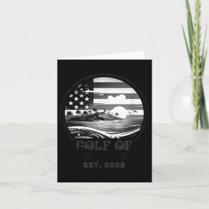 Golf of us America Est 2025 Retro Vintag Beach _1 Karte