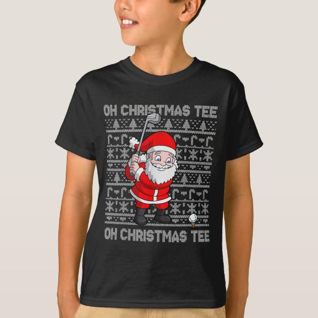 Golf Oh Christmas Tee Santa Claus Golfer Golfing S (Vorderseite)