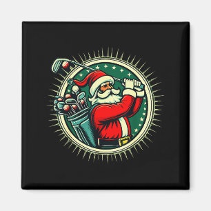 Golf Oh Weihnachts-T-Shirt Santa Claus Vintage Gol Magnet