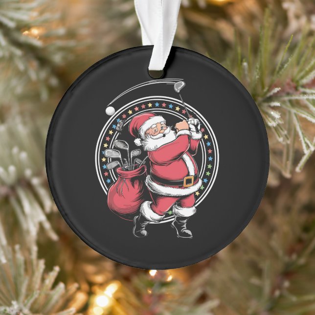 Golf Oh Weihnachtsmann Vintag Golfer Golfi Ornament (Baum)