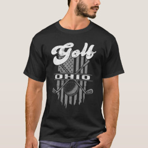 Golf Ohio Fun American Flag Staat Golfspielen T-Shirt