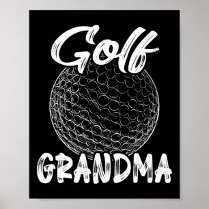 Golf Oma Frauen Golfer Golfball Spieler Familie Poster