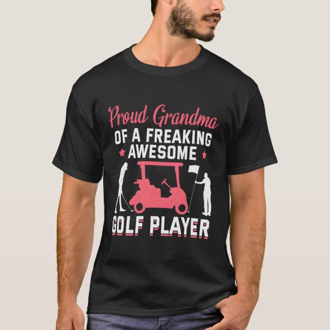Golf Oma Golfspieler Großmutter Thema Golf T-Shirt (Vorderseite)