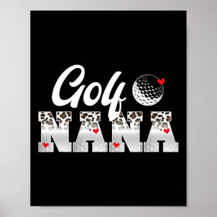 Golf-Oma-Leopard-Golfer-Oma eines Golfspielers Nan Poster