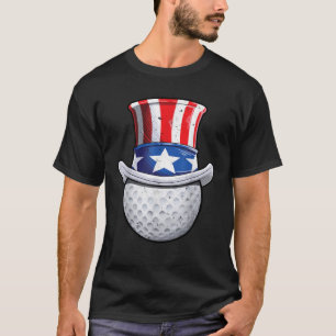 Golf Onkel Sam 4. Juli Kids Boys American Fla T-Shirt
