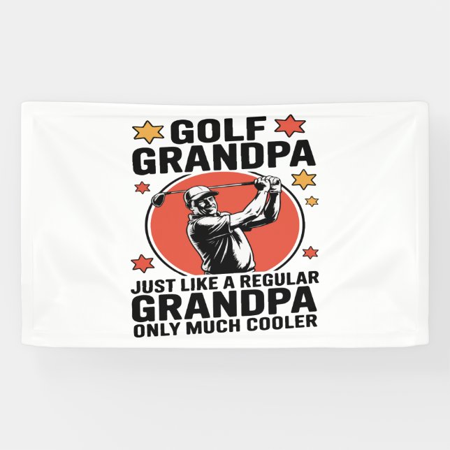 Golf Opa wie ein regelmäßiger Großvater Banner (Horizontal)