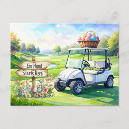 Golf-Osterferien auf dem Golfplatz Feiertagspostkarte