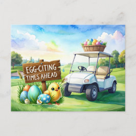 Golf-Osterferien auf dem Golfplatz Feiertagspostkarte