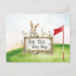 Golf-Osterferien auf dem Putting Green Feiertagspostkarte
