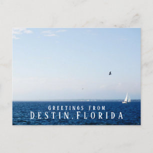 Golf-Ozean und Sailboat Grüße Destin Florida Postkarte