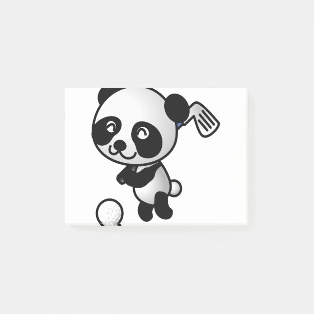 Golf Panda Post-it Klebezettel (Vorderseite)