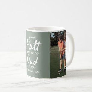 Golf Papa Moderne khaki grüne Typografie lustiges  Kaffeetasse
