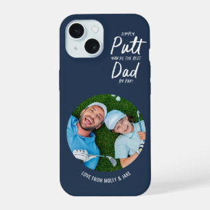 Golf Papa Moderne Typografie Foto Geschenk iPhone 15 Hülle