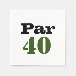 Golf par 40 Geburtstagsgolfer mit Nummer Serviette