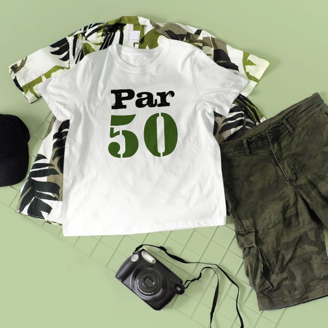Golf Par 50. Geburtstag mit Anzahl T-Shirt (Von Creator hochgeladen)