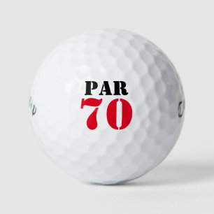Golf Par 70 Wort für Golfer 70. Geburtstag Golfball