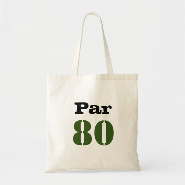 Golf Par 80. Geburtstag mit Anzahl Tragetasche (Vorne)