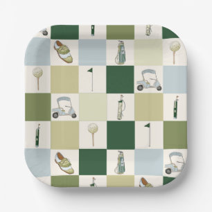 Golf Par Abschlag Pappteller