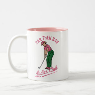 Golf Par Dann Bar Damenclub Golf Golfspielerin Zweifarbige Tasse